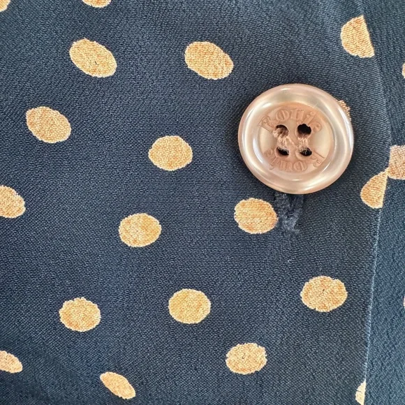 Rouje Paris Marin Midi Dress in Pois Noir Black and Ecru Polka Dots Size 38 - Picture 7 of 10